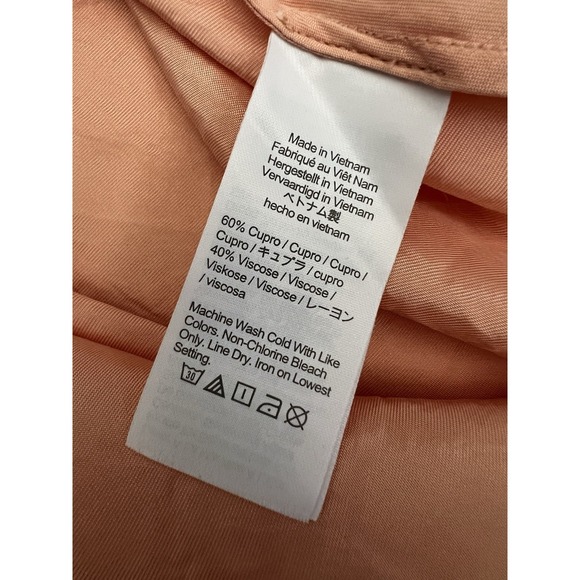 J. Crew Gwyneth Cupro Blend Slip Dress Size 12 Peach Midi Feminine Festival - Picture 3 of 6